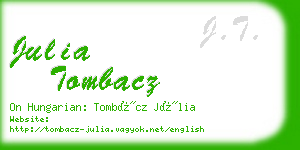 julia tombacz business card